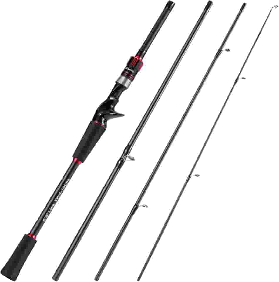 Varas de pesca Sougayilang Casting, guias de qualidade, varas de carbono de 24 toneladas para casting e spinning - duas peças