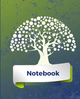 Animated Tree With Banner Notebook: Wide-Ruled, 100 lined Sheets, Matte Cover, 7.5 X 9.25, For Kids, Teens, And Adults