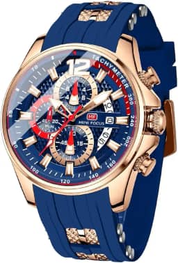 MINI FOCUS Relógio Masculino Cronógrafo À Prova D'água Sport de Analógico Quartzo de Relógio Silicone Pulseiras Moda Relógios de Pulso Masculinos