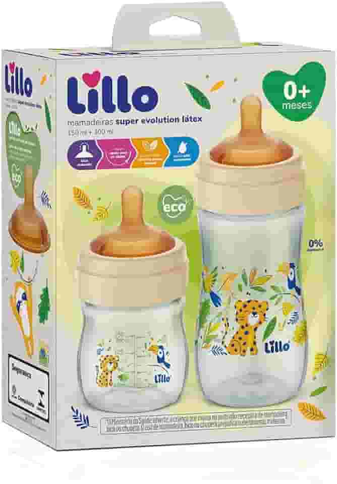 Lillo Kit De Mamadeiras Super Evolution Com Bico Látex 150Ml E 300Ml -