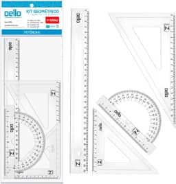 Kit Geometrico 1º Grau Potencia, Dello 8720.H.0100, Cristal