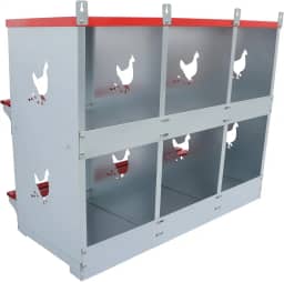 6 compartimentos caixas de ninho de galinha caixa de metal montagem na parede coleção fácil de ovos para galinhas galinhas patos