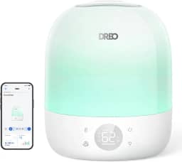 DREO Umidificadores para bebês de quarto, controle inteligente de aplicativo e luz noturna e treinamento de rotina de sono 1500+ RGB, ultra silencioso de 28 dB e 3 L, umidificador de névoa fria para