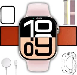 Relogio Smartwatch Microwear W10 Pro Mini 42mm Gps Nfc Amoled Chatgpt + Brindes, Masculino Feminino - (Ideal para Pulso/Punho fino) (Rosa)