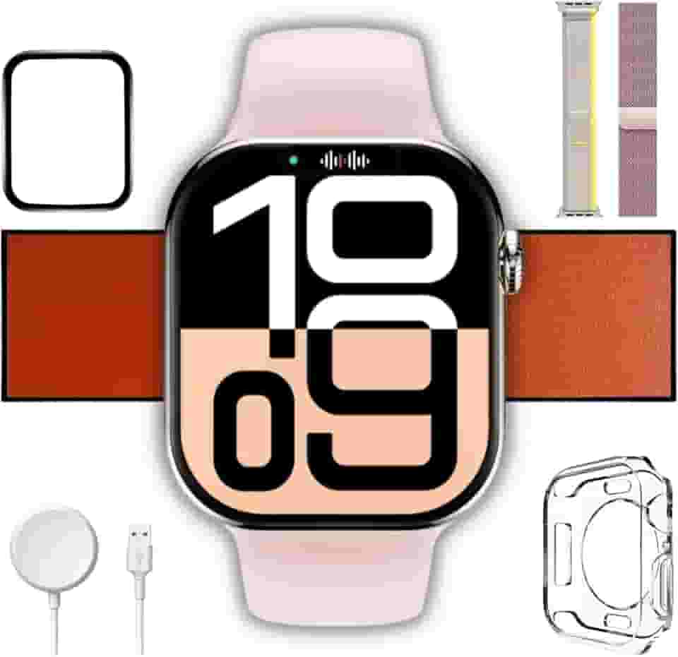 Relogio Smartwatch Microwear W10 Pro Mini 42mm Gps Nfc Amoled Chatgpt + Brindes, Masculino Feminino - (Ideal para Pulso/Punho fino) (Rosa)