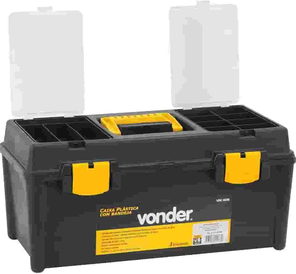Vonder, Caixa Para Ferramentas, Plástica, Com 1 Bandeja, 51,0 Cm X 24,0 Cm X 23,3 Cm, Vdc 4035.