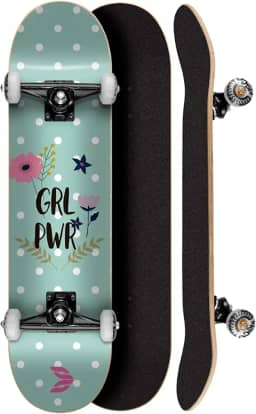 Skate Montado Profissional Cisco Feminino Flowers 8.0 - Abec 5