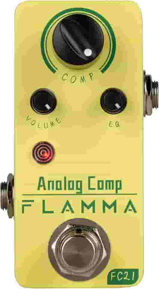 FLAMMA Pedal de Compressor FC21 Pedal de Efeito de Compressão Óptica Clássico, True Bypass