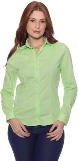 Camisa Feminina Social Manga Longa Crocker