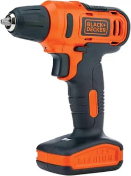 BLACK+DECKER Furadeira e Parafusadeira 3/8 Pol Bateria, 900 RPM, 13 Acessórios, Potência e Versatilidade, Modelo LD12S, 12V