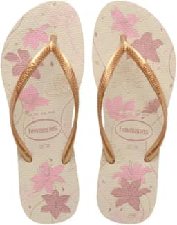 Chinelo Havaianas Slim Organic Preto Rosa
