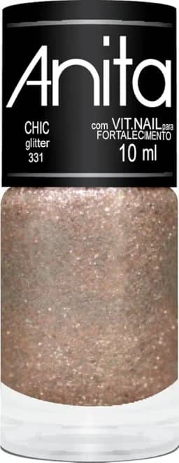 Anita Esmalte Chic Cosméticos Glitter Nude