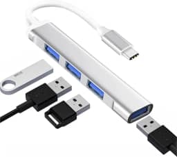 Adaptador Hub Usb Tipo C Type-C 4 Portas 5 Gbps Usb 3.0 Função OTG ORIGINAL Mobile Desktop Notebook Macbook