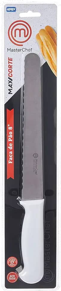 Faca Para Pão, Maxicorte, 1 Unidade, 8', Cabo Branco, MasterChef