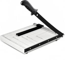 Guilhotina de Papel com Protetor de Segurança e Bloqueio de Lâmina Aparador de Papel Guilhotina para Serviços Gráficos (02-Edição Básica)