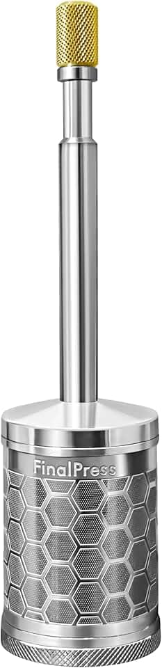 FinalPress Máquina de café e chá portátil V3 com tampa inferior para facilitar a limpeza | Micro-filtro de aço inoxidável | Capacidade aprimorada e aprimorada | Ideal para viagens, casa e acampamento