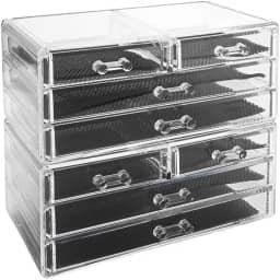 Organizador de Maquiagem em Acrílico com 8 Gavetas