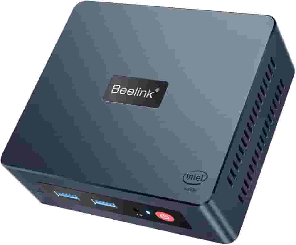 Beelink Mini PC, mini computador Mini S 11ª geração Quad-Core N5095 (até 2,9 GHz), computadores desktop 8GB DDR4 RAM 128GB SSD 4K UHD Dual HDMI/Dual WiFi/Gigabit Ethernet/HTPC/Family-NAS/BT4.0/W-11