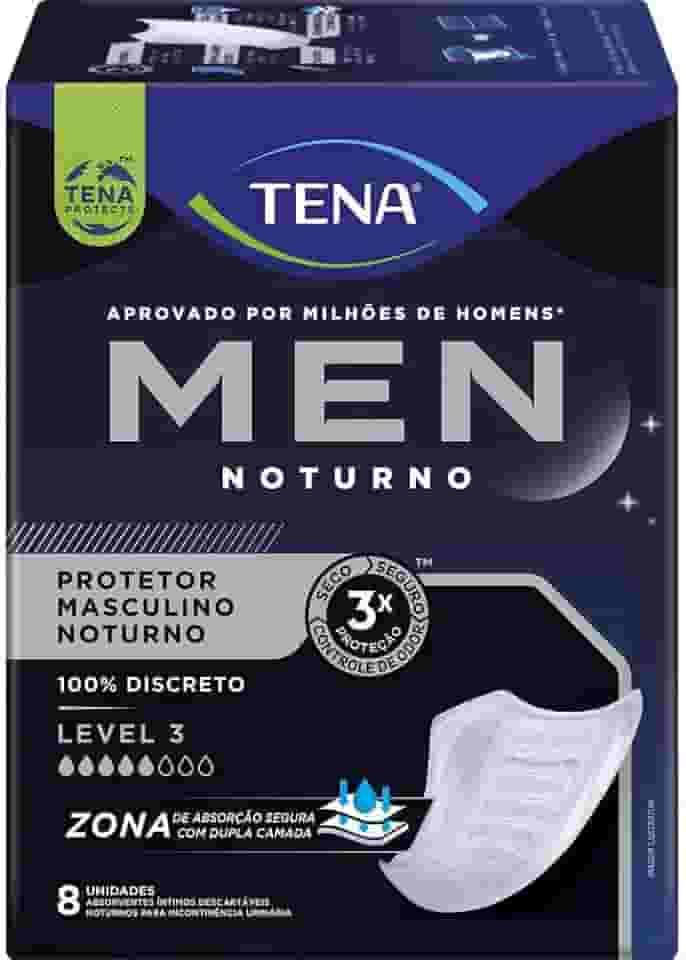 Absorvente Protetor Masculino Tena Men Level 3 Noturno 8 Unidades