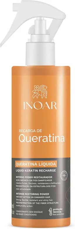 Inoar, Recarga de Queratina Líquida Reconstrutora com Brilho e Resistência - 200ml