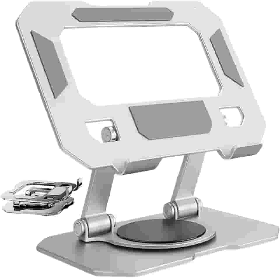 Suporte Articulado para Tablet e Celular – Ajustável, Antiderrapante, Rotação 360º e Dobrável – Compatível com iPad, Samsung, Xiaomi, Kindle e Outros Modelos