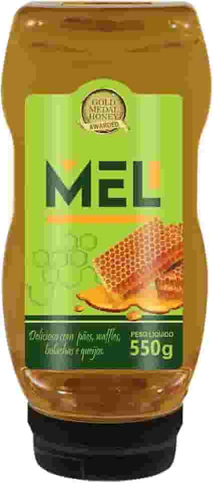 Bisnaga de Mel Silvestre Gold Medal Honey | 100% Natural, Delicioso e Acessível | Experimente o Sabor Autêntico do Brasil | Rico em Nutrientes e Puro, Sem Aditivos (550g)
