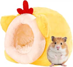 Cama para hamster – Casa quente para animais pequenos, aconchegante, para dormir, à prova de mastigação, ninho de lã, acessórios para gaiola de hamster para gerbilo, rato, ouriço, planador de