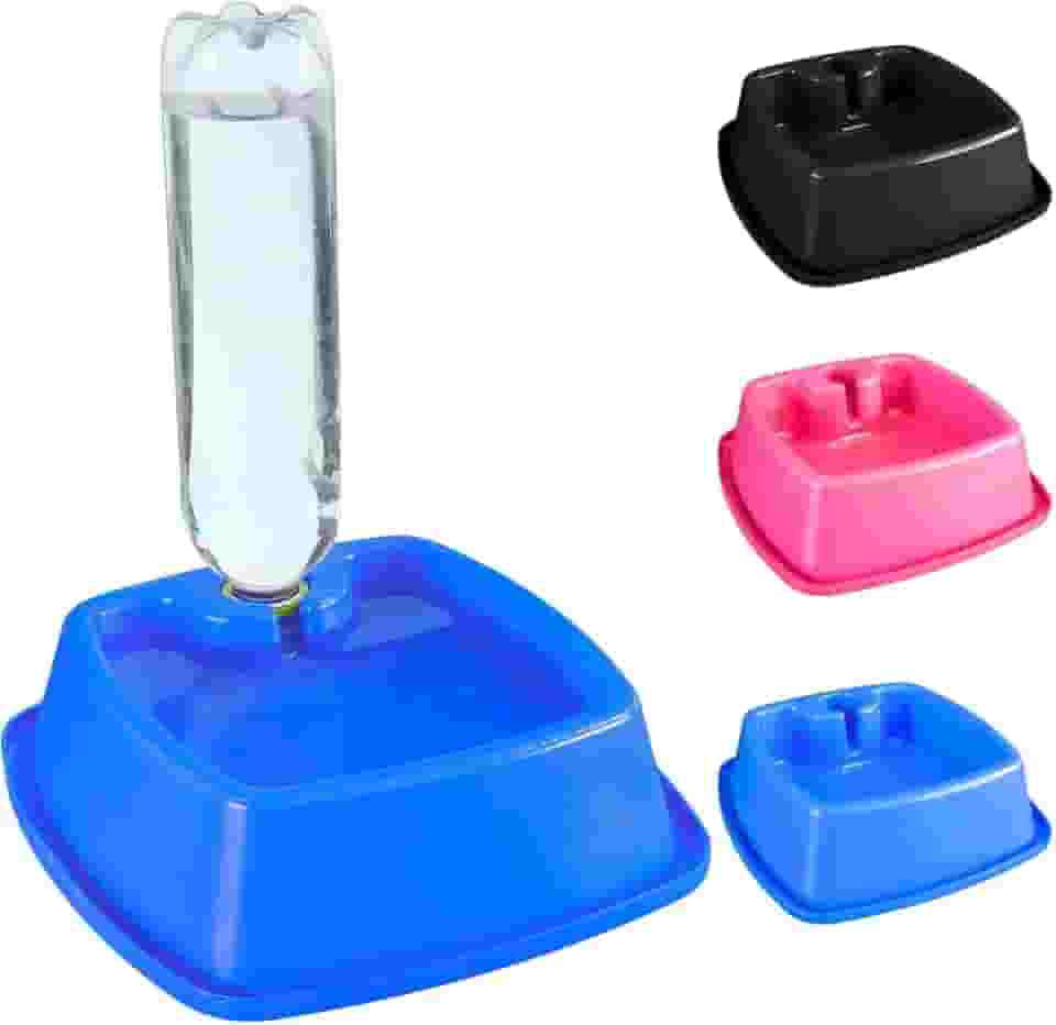 Bebedouro Caes Automatico Garrafa Pet Cachorro Gato Pequeno Grande 450ml 900ml (Azul, 450ml)