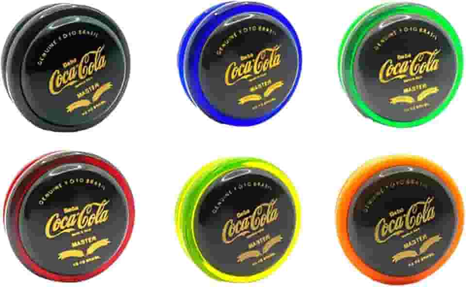 Kit Coleção Profissional de Ioios (Yoyo, Yo-Yo) Refrigerante Coca com 6 Unidades
