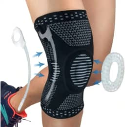 Joelheira de Compressão Profissional Snake para Academia Crossfit Musculação Corrida Bike Volei Basquete - Para proteção e recuperação do joelho (G)