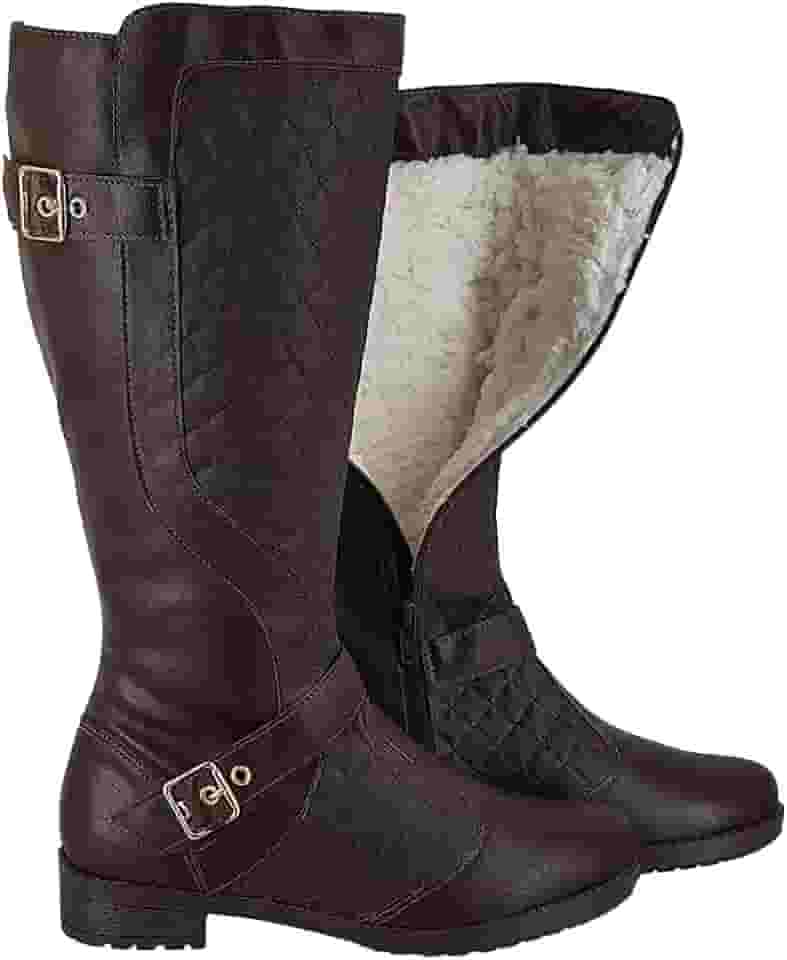 Bota de Neve 100% forrada Lã Pelo Feminina Inverno Montaria Impermeável AM3603