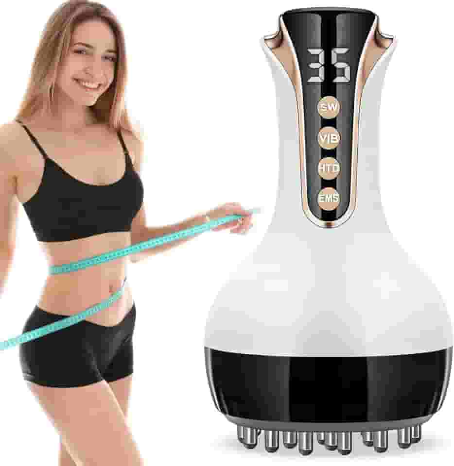 Massageador de drenagem linfática 3 em 1 de microcorrente 35 velocidades para pernas, braços, barriga, máquina de esculpir o corpo com microcorrente, ferramenta de massagem de celulite, leve, calor |