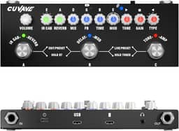 M-VAVE CUBE BABY VEDO Pedal de Efeitos para Guitarra Multifuncional e Portátil com Bateria Interna, 9 Modelos de Amplificador, Modulação Chorus/Phaser, Delay, Reverb, 8 Simulações de IR CAB