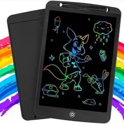 Lousa Mágica Infantil Digital Tablet Escrita Colorida Para Desenho Criança LCD 12 polegadas (Preto)