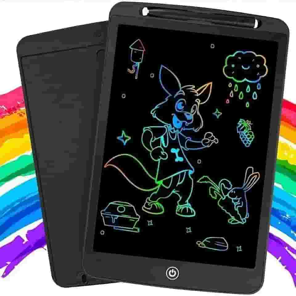 Lousa Mágica Infantil Digital Tablet Escrita Colorida Para Desenho Criança LCD 12 polegadas (Preto)