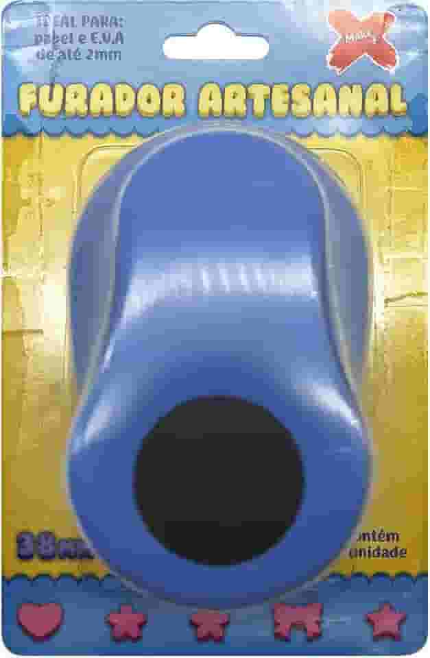 Furador Para Papel e EVA, Make +, Círculo, Gigante, 38 mm