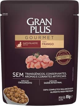 Ração Úmida GranPlus Para Gatos Filhotes Sachê - 85g