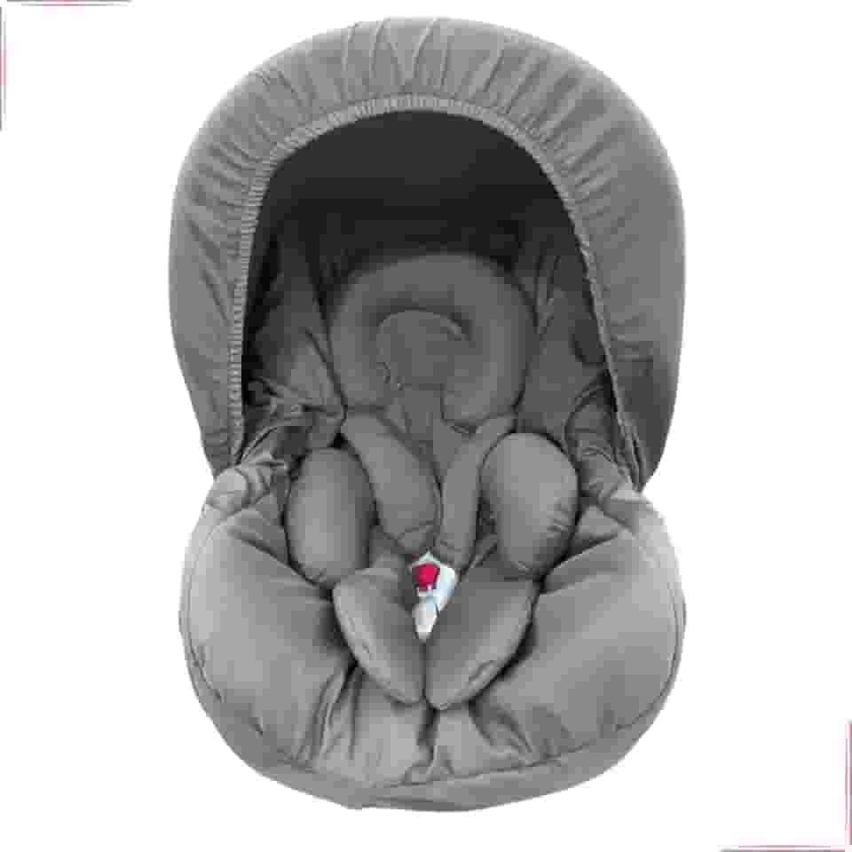 Kit 5 peças para bebê conforto Capa Protetor Cinto Capota Redutor 0-13 kg Galzerano Cosco Burigotto (Cinza Chumbo)