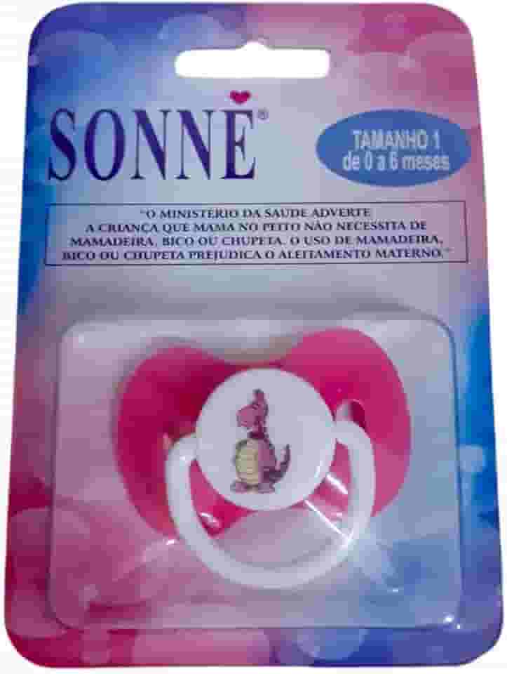 Chupeta Hipopótamo, Bico RN Anatômico de Silicone, 0-6 meses Sonne Rosa