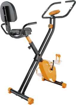 Bicicleta Ergométrica Dobrável Laranja – X Bike Silenciosa Para Treino Funcional E Emagrecimento Em Casa