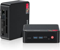 Beelink Mini PC, AMD Ryzen 7 5825U (8C/16T, até 4,5GHz), 16GB DDR4 RAM 500GB NVMe SSD, SER5 Pro Mini Computer Suporte 4K @60Hz Triple Display/WiFi6/BT5.2/DP+HDMI/USB3.2/Tipo-C