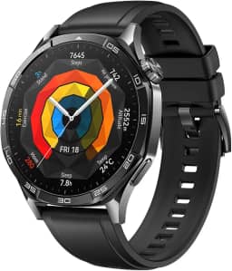 Smartwatch, HUAWEI WATCH GT 5 46mm, Nova Experiência de Corrida e Ciclismo, Sharp-Edged Design, Até 2 Semanas de Bateria, Compatível com iOS e Android, Sistema GPS Integrado, Preto