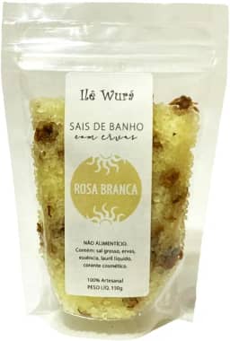 Sais de Banho ROSA BRANCA Ilê Wurá para Renovar as energias - com Espumante - Chuveiro/Banheira