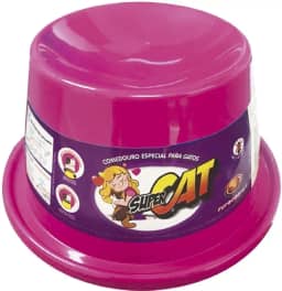 Furacão Pet Comedouro Plast. Gato Super Cat - 200 Ml (Rosa)