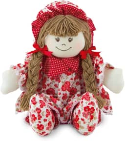 Boneca Julia de Pano 60cm (Vermelha)