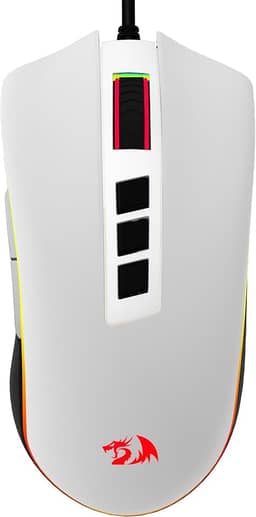 Mouse Gamer Redragon Cobra V2 Special Edition Cypher Branco e Preto RGB M711A-RGB