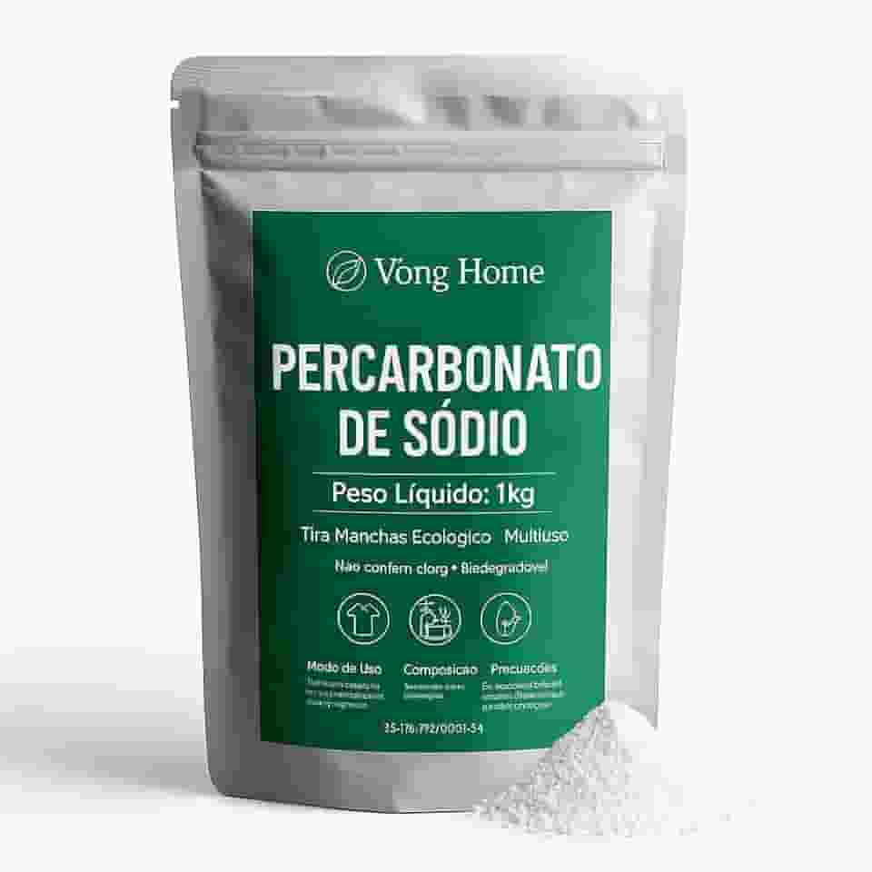 Percabonato de sódio, tira manchas multiuso biodegradável 1kg, alto pode de limpeza e branqueamento - Vòng