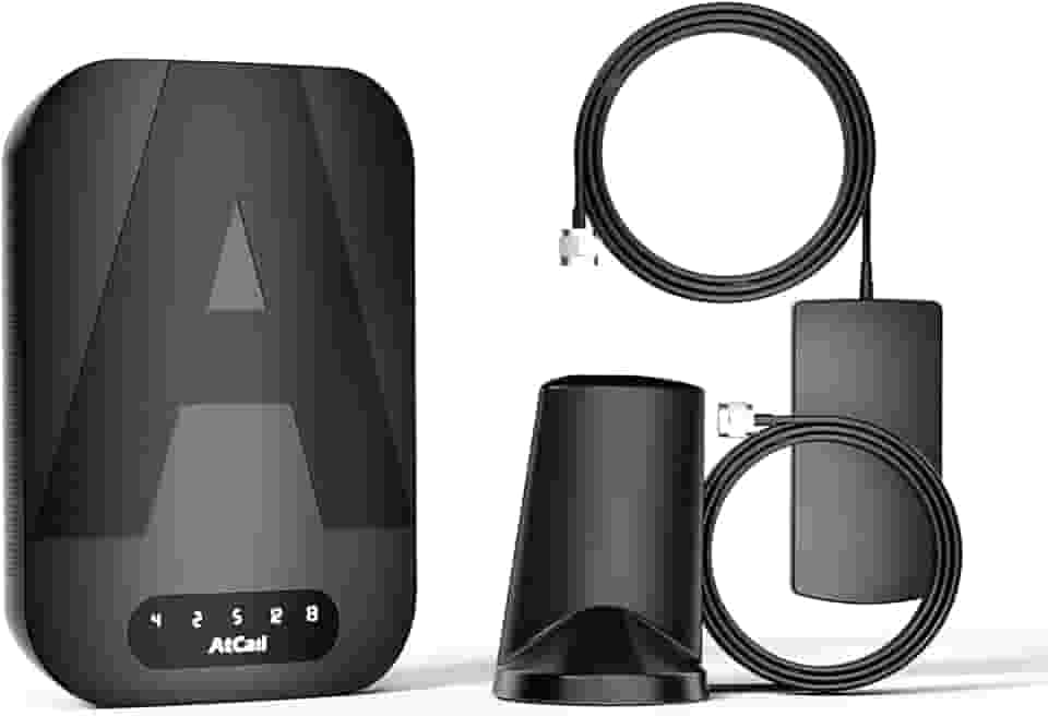 Amplificador de celular para carro SUV | Amplificador de sinal de celular de veículo para todas as operadoras dos EUA - Verizon, AT&T, T-Mobile | Aumenta 5G/4G LTE, aprovado pela FCC