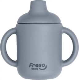 Freso Baby Copo De Transição Alimentação Do Bebê Treinamento Introdução Alimentar Infantil Blw Silicone Livre De Bpa Suave Não Quebra Cor Cinza
