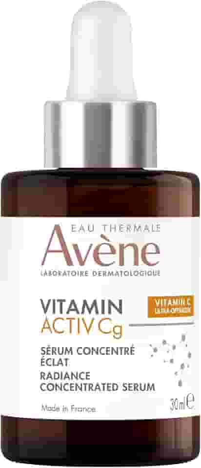 Avène Vitamin Activ Cg Sérum Iluminador Antioxidante Com Vitamina Cg, Bakuchiol e Niacinamida, Ilumina a pele, Corrige Rugas e Linhas Finas, Reduz Manchas, Uniformiza o Tom da Pele e Melhora Firmeza e Elasticidade, Fórmula Indicada para todos os tipos de pele inclusive as Peles Sensíveis, 30 ml
